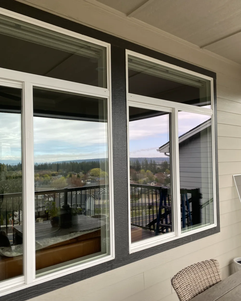 Clean residential windows after Clearview window washing in Spokane